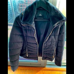 Zara hooded puffer coat
